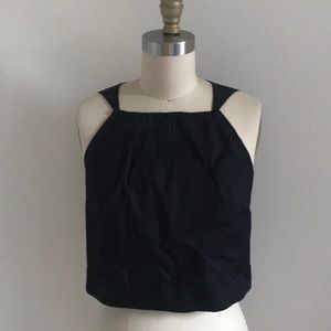Black Cropped Club Monaco Top